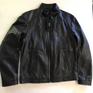 New With Tags Hugo Boss Noksins leather jacket